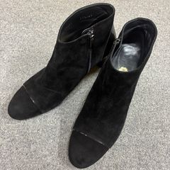 GINZA Yoshinoya 銀座ヨシノヤ スエードショートブーツ 24.5 ブラック