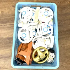 【★加古川物流】中古 ジャンク Wii WiiU 周辺機器まとめ マリオカート Wiiハンドル ゴールデンハンドル Wiiリモコンシリコンカバー さおコン 等 °【643】