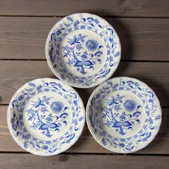 【3客セット】LIFE GALLERY by ZUITO 青花 丸皿 染付 取り皿 盛り皿 飾り皿 和食器 骨董品 アンティーク