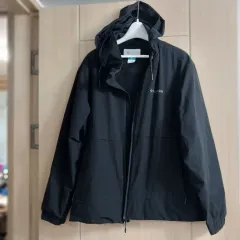 Columbia ブラック フード ウィンドブレーカー ジャケット