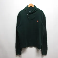 ポロ バイ ラルフローレン Polo by Ralph Lauren ショールカラー スウェット プルオーバー M 緑 グリーン ポニー刺繍 トレーナー 正規品