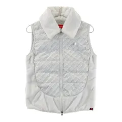 サイズ：1 NEW BALANCE GOLF ニューバランス  ボア切替 中綿 ジップベスト 総柄 ホワイト系 [240101578624] ゴルフウェア レディース ストスト