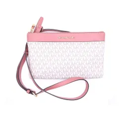 MICHAEL KORS (マイケルコース) 総柄 レザーショルダーバッグ ホワイト