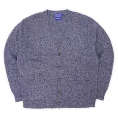 ペンドルトン PENDLETON 美品 00s 2000年代 ウールニット カーディガン ミックス編み USA ヴィンテージ アメリカ ボードシャツ 古着 メンズ ヘザーネイビー XL【中古】