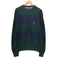 古着 90年代~ トミーヒルフィガー TOMMY HILFIGER ボーダー柄 コットンニットセーター メンズXL相当 ヴィンテージ/eaa544603