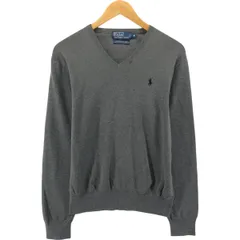 古着 ラルフローレン Ralph Lauren POLO by Ralph Lauren Vネック ピマコットンニットセーター メンズM相当/eaa546647