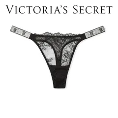 #F97 VICTORIA'S SECRET ヴィクトリア シークレット ヴェリーセクシー シャイン ストラップ ローズ レース ソング Tバック パンティ ショーツ ブラック ビクトリアシークレット ヴィクシー 未開封新品