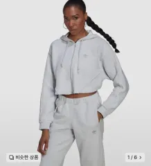 アディダス トレーナー クロップド フルジップアップ フーディー + スウェットパンツ セットアップ s