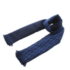 【中古】未使用品 ディオール Dior マフラー ストール ウール トロッター オブリーク ロゴ フリンジ 紺 24E0004A0741 ディオール Dior マフラー ストール ウール トロッター オブリーク