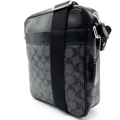 ✨良品✨ COACH コーチ ショルダーバッグ トートバッグ ワンショルダーバッグ シグネチャー レザー 革 ブラック 黒 BLACK キーホルダー ユニセックス 男女兼用 メンズ レディース ポシェット ポーチ