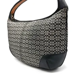 ✨良品✨ COACH コーチ シグネチャー ハンドバッグ トートバッグ ワンショルダーバッグ レザー 革 ブラック 黒 レディース  金具