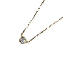 ティファニー TIFFANY＆CO バイザヤード ネックレス K18YG D0.20ct ダイヤモンド ジュエリー