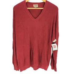 エルエルビーン L.L.Bean 90S Vネック コットン ニット セーター ビッグサイズ メンズ import：XL 