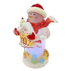 ジーティーエス GTS LEDアクリルライト スノーバディ ニット ハウス スノーマン 雪だるま ライト 置物 インテリア クリスマス GTSX401 新品 未使用