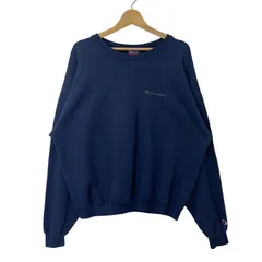 00's vintage 00年代 ヴィンテージ Champion チャンピオン クルーネック スウェット トレーナー 長袖 ワンポイントプリント オーバーサイズ ビッグシルエット Mexico製 XLサイズ ネイビー