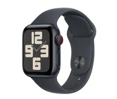 APPLE Apple Watch SE(Gen)（GPS + Cellular）- 40mmミッドナイトアルミニウムケースとミッドナイトスポーツバンド - S/M MXGC3J/A