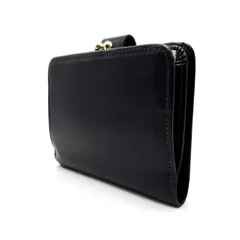 ✨良品✨ COACH oldcoach black leather GAMAGUCHI design gold parts compact wallet unisex オールドコーチ 財布