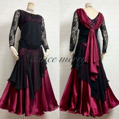 新品　社交ダンス　黒　スカート　豪華　パーティ　ワルツ　クイック　0387 MERRY】新品 社交ダンス 黒 スカート 豪華 パーティ ワルツ クイック