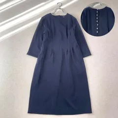 PLST プラステ バックパール ワンピース オケージョンドレス フォーマル ネイビー Sサイズ