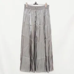 GLOBAL WORK グローバルワーク シャイニーリラックスフレアスカート シャイニーグレー REGULAR □□☆