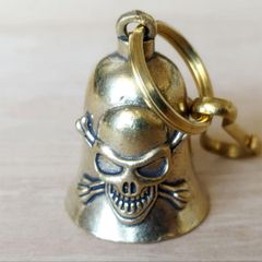 真鍮 メキシカンスカル キーホルダー ブラス ドクロ ペンダント 新品