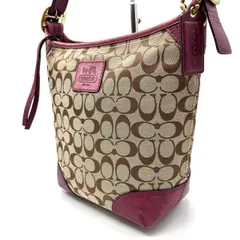 ?良品? COACH コーチ ショルダーバッグ トートバッグ ワンショルダーバッグ シグネチャー キャンバス レザー ブラウン 茶 ベージュ ユニセックス 男女兼用 メンズ レディース