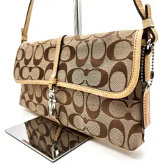 ✨良品✨ COACH コーチ ショルダーバッグ トートバッグ ワンショルダーバッグ シグネチャー キャンバス レザー 革 ベージュ 肌色 ユニセックス 男女兼用 メンズ レディース