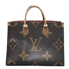 ルイ・ヴィトン LOUIS VUITTON オンザゴーMM M45321 ブラウン モノグラムジャイアントリバース レディース ハンドバッグ