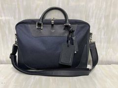 PELLE MORBIDA ビジネスバッグ ネイビー クロコ型押し - メルカリ