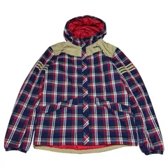 adidas NEO LABEL アディダスネオ チェック柄ジャケット 中綿 Lサイズ フード付き 男女兼用