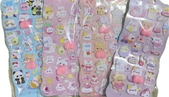 4枚　シール 可愛い 立体 3D 立体ステッカー 泡ステッカー 　4枚セット　 おしり　ぷっくりシール　　　　　　　　 DIY用 手帳用 貼り付け スマホケース 装飾用 手芸用品 贈り物 子供