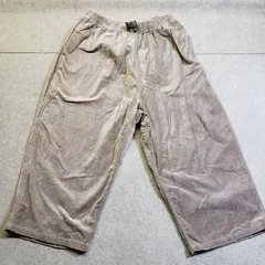 GRAMICCI ベロア　クロップドワイドパンツ ウエストゴム ベージュ系 表記サイズ：F　u7101s