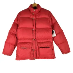 ザノースフェイス THE NORTH FACE 70-80S 茶タグ USA製 ロケットデカ TALON ジップ CAMP Sierra キャンプ シエラ ダウン ジャケット リップストップ メンズ import：XS 
