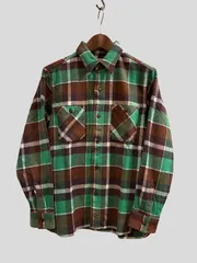 新品未使用品　SUGAR CANE　ヘビーツイルチェックワークシャツ/HEAVY TWILL CHECK WORK SHIRT / ヘビーネルワークシャツ / ネルシャツ / SC28233 / グリーン(145)　Sサイズ