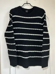メンズ ボーダー柄 ストライプ 長袖 ニット