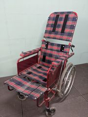 ワインレッド+ブラウン】車椅子 1台2役 自走介助兼用 折りたたみ 自立