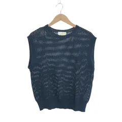 MACKINTOSH LONDON マッキントッシュロンドン バトナー メッシュニットベスト サイズ:6 コットン100％ 日本製   ネイビー レディース / 240001176438 マッキントッシュ】ユニセックスで着られる、ニットベスト by 編集部