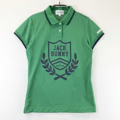 サイズ：0 JACK BUNNY ジャックバニー  半袖ポロシャツ ロゴプリント  グリーン系 [240101572267] ゴルフウェア レディース ストスト