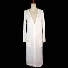 アーバンリサーチ URBAN RESEARCH カーディガン ロング Vネック 長袖 レーヨン F 白 ホワイト