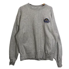 90's/90年代ヴィンテージ Lee/リー USA製 CYCLE Custom Fithess クルーネック 裏起毛 スウェット トレーナー 長袖  ワンポイント刺繡 オーバーサイズ ビッグシルエット USA製 メンズ XL グレー