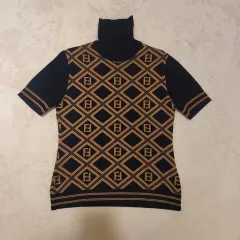 FENDI フェンディ 半袖 タートルネック ニット 44