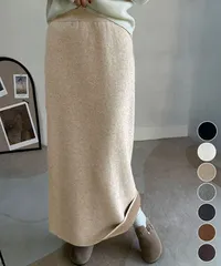 裏起毛ニットスカート 厚手タイトスカート
