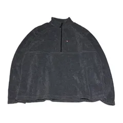 Columbia コロンビア ハーフジップ フリース XL 刺繍ロゴ入り チャコールグレー ユニセックス