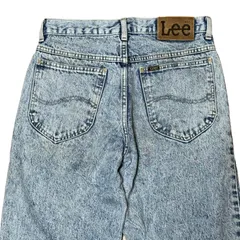 LEE RIDERS 0303 ケミカルウォッシュ ハイウエスト テーパードデニム ライトブルー サイズ29 メンズM リー