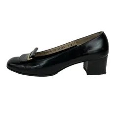 ⭐️新品未使用⭐️　サルヴァトーレフェラガモ　パンプス　ブラック　編み込み　レザー 新品】Salvatore Ferragamo サルヴァトーレ フェラガモ パンプス