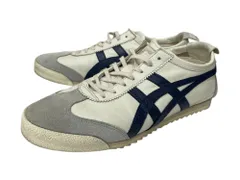 Onitsuka Tiger (オニツカタイガー) MEXICO 66 DELUXE メキシコ ローカットスニーカー 日本製 1182A465 24cm US7 ホワイト×ネイビー レディース/045