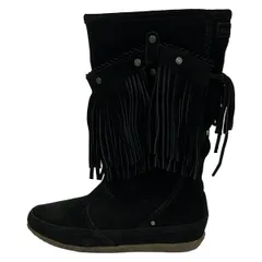 DIESEL(ディーゼル) ショートブーツ 24.5 レディース - 黒 フリンジ