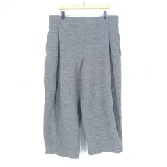 コス レディース ウエスト後ろゴム ルーズフィット 8分 ウールパンツ グレー (HU41781)