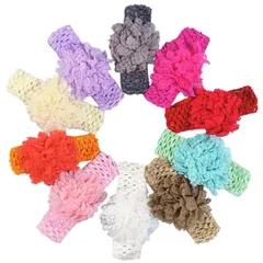 新品 ベビーヘアバンド 10点セット、かわいい レース 花 女の赤ちゃん 髪飾り 弾性 ヘアバンド 頭飾り、出産祝い 誕生日 プレゼント 結婚式 お祝い 寝相アート 撮影記念 女の子 子供 日常用 ヘアアクセサリー