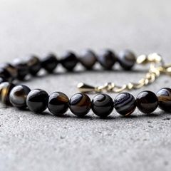 nequittezpas 天然石 ビーズ コードブレスレット 太陽チャーム - メルカリ